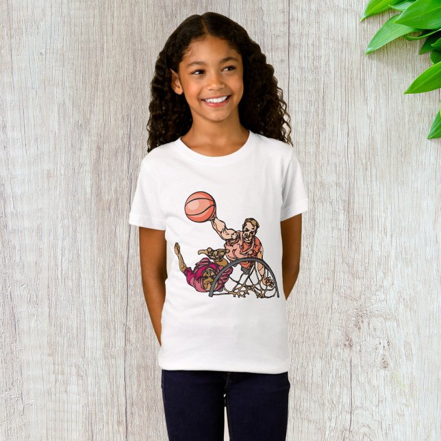 T-Shirt Filles Lancer de Hoops (Créateur téléchargé)