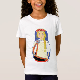 T-shirt filles matryoshka lettonne