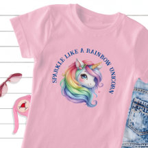 Filles mignonne Arc-en-ciel Unicorne personnalisée