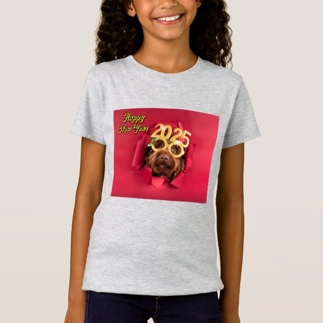 T-Shirt Filles mignonne Springer espagnol chien enfants T- (Devant)
