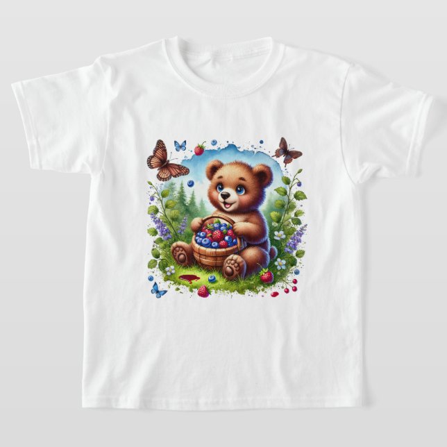 T-shirt Filles mignonnes amoureuses d'ours  (Poser)