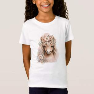 T-Shirt Filles Mignonnes Boho Cheval