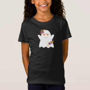 T-Shirt Filles mignonnes Fantôme d'Halloween