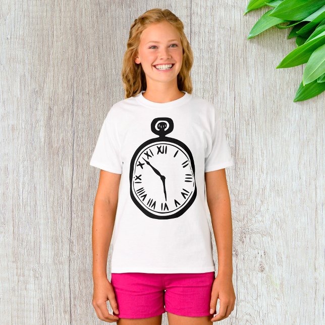 T-Shirt Filles Montre de Poche (Créateur téléchargé)