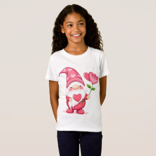T-shirt Filles Nains de Jardin Mignons - Fleur Fan