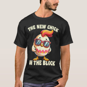 T-shirt Filles Nouveau Chick Sur Le Bloc Oeuf Chasse Pâque