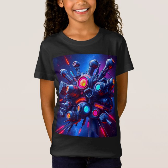 T-shirt filles Orb Tech futuriste (Devant)