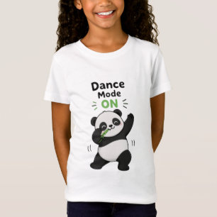 T-shirt Filles Panda Mignon Danse Mode Activée T-s