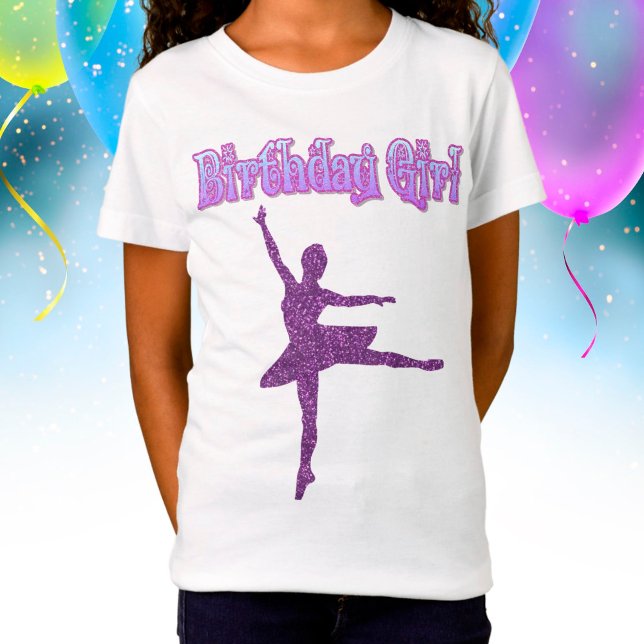 T-Shirt Filles Parties scintillant Ballerina Danse "Fille  (Créateur téléchargé)