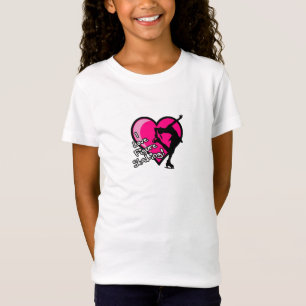 T-Shirt FILLES - patinage artistique d'amour d'I - coeur