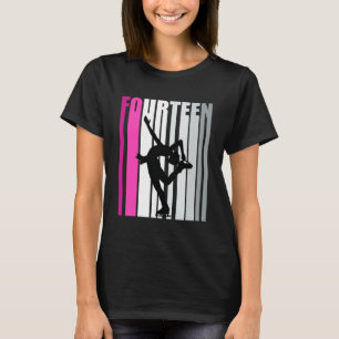 T-shirt Filles Patinage sur glace Anniversaire 14e Patinag