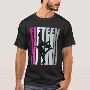T-shirt Filles Patinage sur glace Anniversaire 15e Patinag