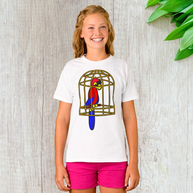 T-shirt Filles Perroquet en Cage (Créateur téléchargé)