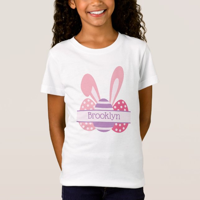 T-Shirt Filles personnalisées Oreilles de lapin de Chemise (Devant)