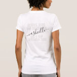 T-shirt Filles personnalisées Week-end Besties Voyage sur<br><div class="desc">Voyage de fin de semaine pour filles personnalisées T-shirt personnalisé avec texte et libellé modifiables pour votre date,  destination ou lieu,  nom,  et citation amusante comme "besties,  bourgeons et boissons" fait un souvenir amusant et utile pour votre équipe de voyage ou demoiselles d'honneur.</div>