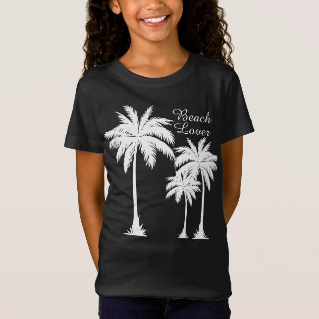 T-Shirt Filles Plage Amoureux Tropical (Devant)