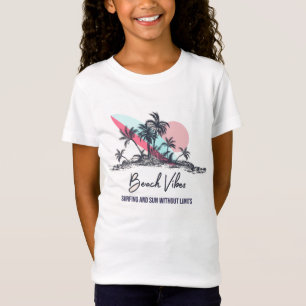 T-Shirt Filles Plage Vibe Amusants