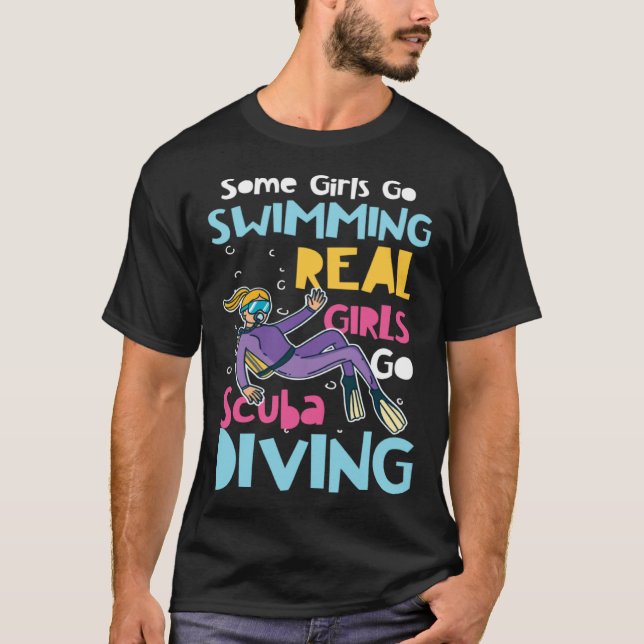 T-shirt Filles Plongeuses Certaines Vont Nager De Véritabl (Devant)