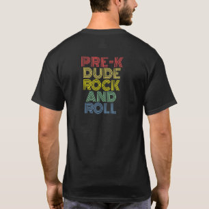 T-shirt Filles Pré K Dude Retour À L'École Rock Et Roulez