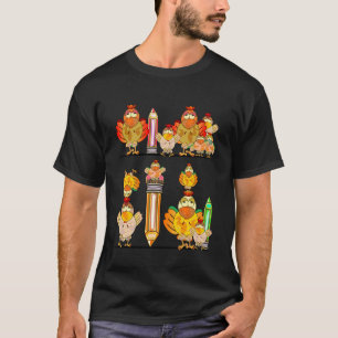T-shirt Filles Prof Boys Funny Chicken COOP Retour à l'éco