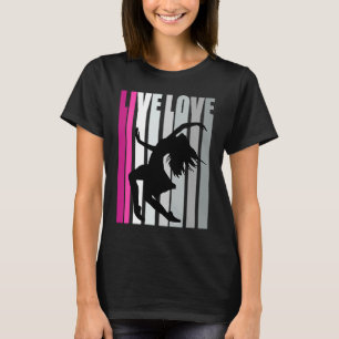 T-shirt Filles Purple Love Danse Anniversaire Rétro Vintag