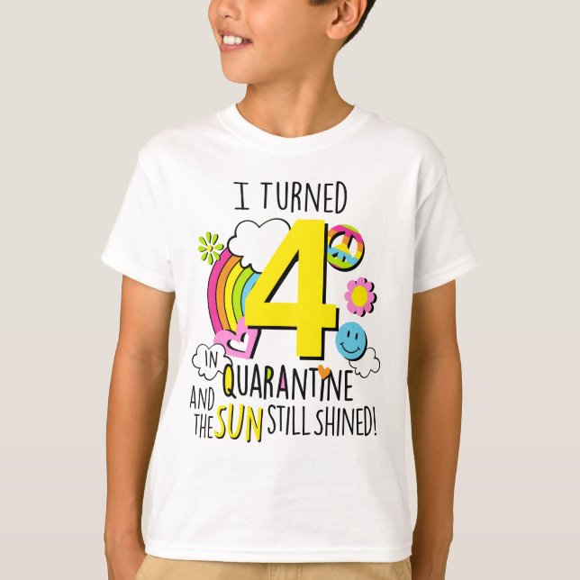 T-shirt Filles Quarantaine Anniversaire Chemise Enfants Qu (Devant)