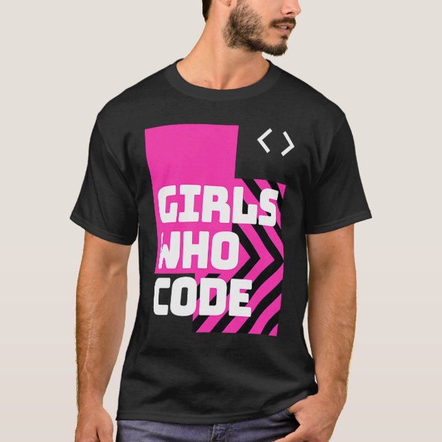 T-shirt Filles qui codent l'ordinateur cool (Devant)