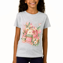 T-Shirt Filles Rentrée Scolaire Aquarelle | Sac à