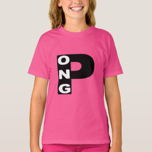 T-shirt filles  rose ouah   PING  PONG 