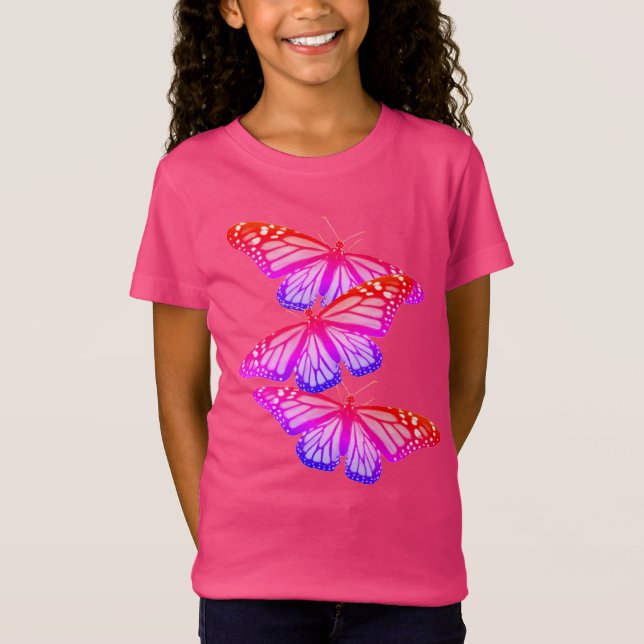 T-Shirt Filles Tee Neon Monarques (Devant)