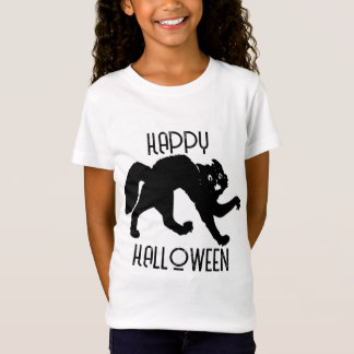 T-Shirt FILLES TEE - SHIRT AVEC CHAT NOIR