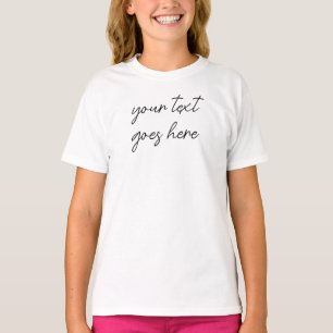 T-shirt Filles texte manuscrites personnalisables