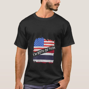 T-shirt Filles Thaïlande Drapeau USA Amérique Je suis les 
