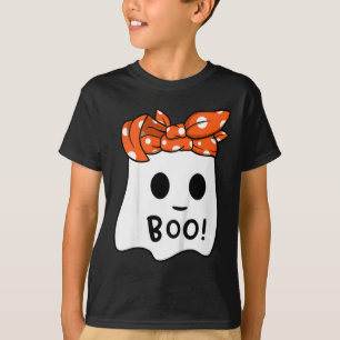 T-shirt Filles Toddler Happy Halloween Fantôme Avec Bandan