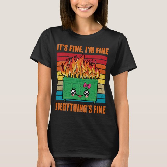 T-shirt Filles Tout est en feu (Devant)