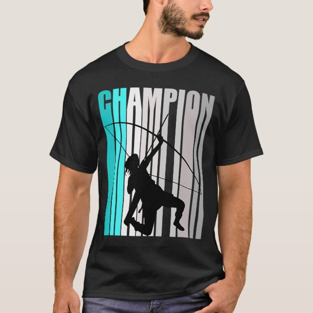 T-shirt Filles Turquoise Archer Champion d'Anniversaire (Devant)
