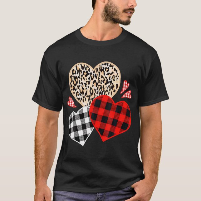 T-shirt Filles Valentines Chemises de Jour Coeurs Aimer Le (Devant)