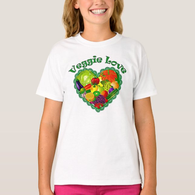 T-shirt Filles Veggie Love Cami (Devant)