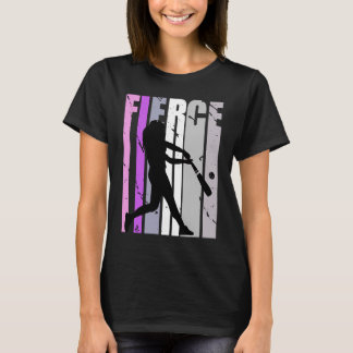 T-shirt Filles Violet Baseball Fierce Anniversaire Softbal