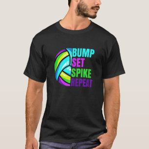 T-shirt Filles Volleyball ensemble de balle Spike Répéter