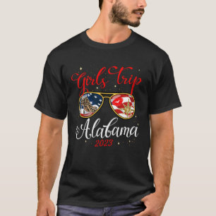 T-shirt Filles Voyage Alabama 2023 Drapeau américain Fille