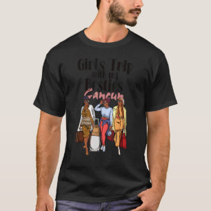 T-shirt Filles Voyage Besties Cancun Pour Melanin Black Va