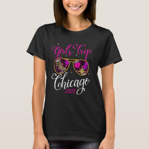 T-shirt Filles Voyage Chicago 2025 Week-end de vacances An