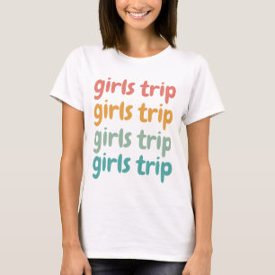 T-shirt Filles Voyage Cute Retro Girls Week-end Getaway Va