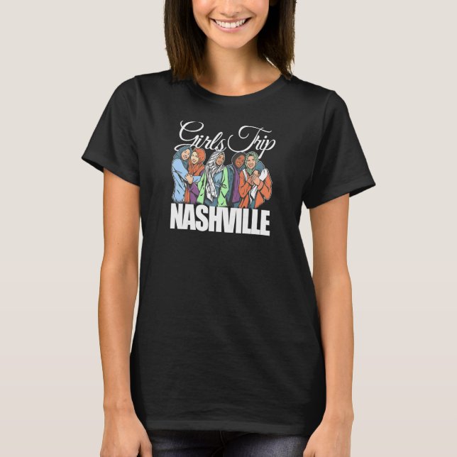 T-shirt Filles Voyage Nashville Melanin Bestie & Best (Devant)