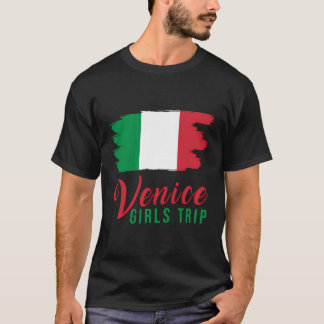 T-shirt Filles Voyage Venise Italie Drapeau Correspondant
