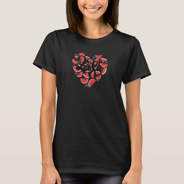 T-shirt Filles Watermelon Heart Lola Lola Vibes d'été (Devant)