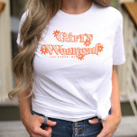 T-shirt Filles Week-end Retro Bachelorette Fête Mariée<br><div class="desc">Commencez le week-end de la fête avec ce T-shirt amusant et rétro Girls Weekend qui est parfait pour la bachelorette et les fêtes d'anniversaire! Il dispose d'une marguerite orange super inspirée des années 70 et d'une police d'inspiration tendance et rétro-moderne. Customisez facilement avec votre ville et votre état dans l'option...</div>