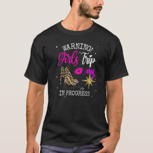 T-shirt Filles Week-end Vacances Escouade Avertissement Fi