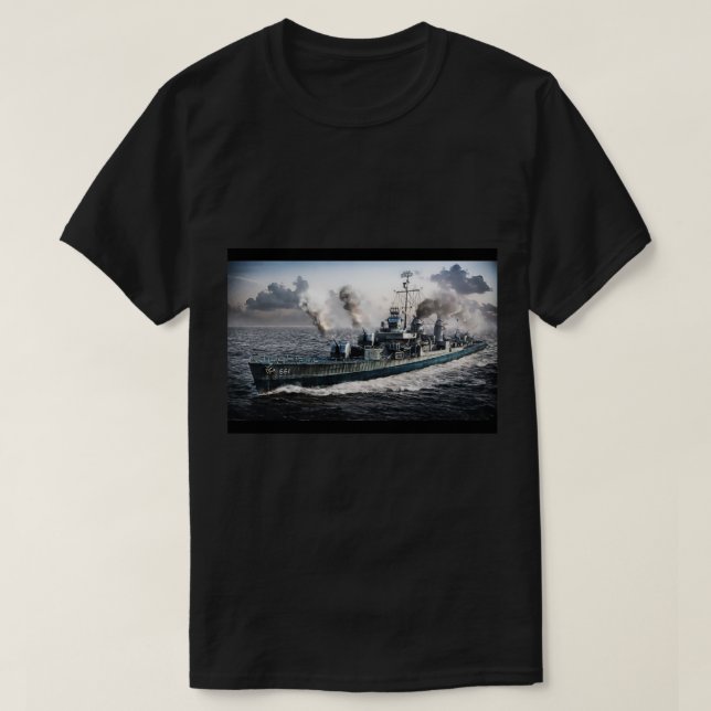 T-shirt Film de cinéma Greyhound USS inspiré Masque plat (Design devant)